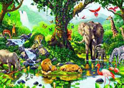 PUZZLE JUMBO 01637 OASIS IN THE JUNGLE 8710126016374